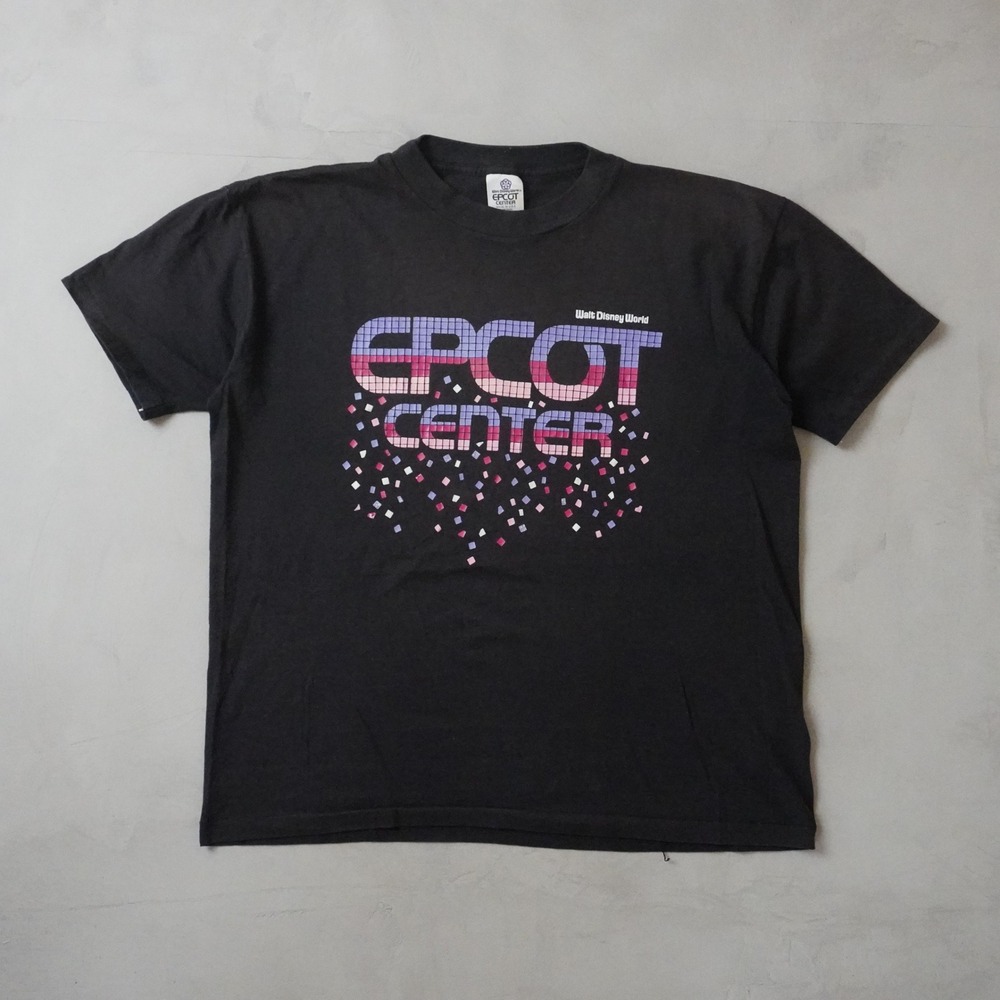 Vintage Walt Disney World Epcot Center T-Shirt Large Mens 80s Black Made in USA